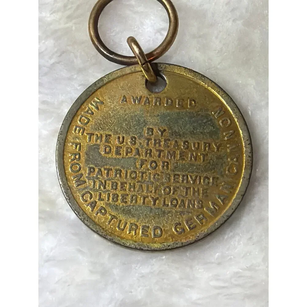 WWI US Treasury Liberty Loan Award Medal Captured German Cannon Patriotic Token